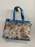 BORSA PIERO GUIDI CIRCUS AZZURRO TRASPARENTE