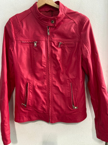 GIUBBINO ARTIGLI TG46 FUCSIA SIMILPELLE(PARI AL NUOVO)