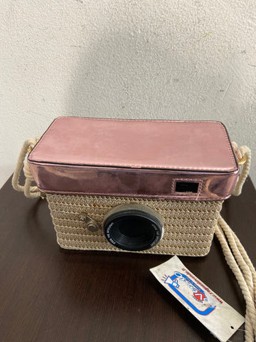 BORSETTA MOD.MACCHINA FOTOGRAFICA BEIGE/ROSA