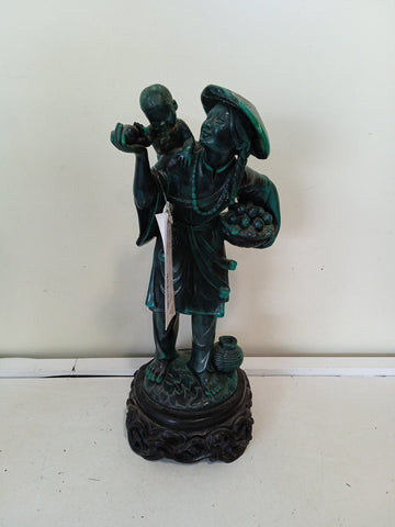 STATUA STILE ORIENTALE IN RESINA H30XL10XP10 CM ( CON IMPERFEZIONI )