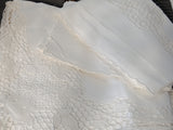 LENZUOLO MATR. IN LINO BIANCO C/INTAGLIO+FEDERE