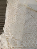 LENZUOLO MATR. IN LINO BIANCO C/INTAGLIO+FEDERE