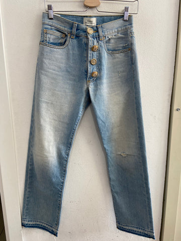 JEANS VICOLO TGXS BLU C/BOTTONI GIOIELLO