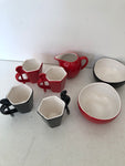 4 TZZINE CAFFE' + COPPIA CIOTOLE + LATTIERA IN PORCELLANA