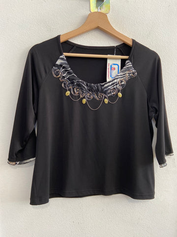 MAGLIA+GONNA A.RAZZOLI TGL NERO FANTASIA