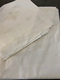 LENZUOLO SINGOLO IN COTONE BIANCO C/INTAGLIO+FEDERA