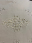 LENZUOLO SINGOLO IN COTONE BIANCO C/INTAGLIO+FEDERA