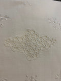 LENZUOLO SINGOLO IN COTONE BIANCO C/INTAGLIO+FEDERA