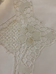 LENZUOLO SINGOLO IN COTONE BIANCO C/INTAGLIO+FEDERA