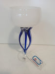 CALICE PORTA CANDELA IN VETRO ARTIGIANALE H25 CM