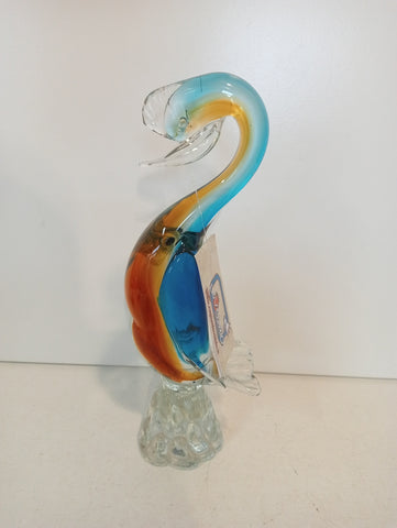 CIGNO IN VETRO STILE MURANO H30XL10XP5 CM