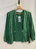 MAGLIA MANGO TGM VERDE A POIS