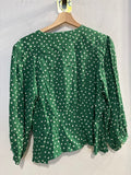 MAGLIA MANGO TGM VERDE A POIS