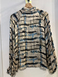 CAMICIA DIXIE TGS BEIGE FANTASIA AZZURRO/NERO