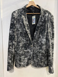 GIACCA MANGO TGXL NERO/BIANCO FANTASIA