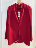 GIACCA BLAZER PIANURA STUDIO TG42 ROSSO FRAGOLA