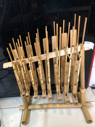 STRUMENTO MUSICALE ANGKLUNG INDONESIANO H60XL40XP25 CM