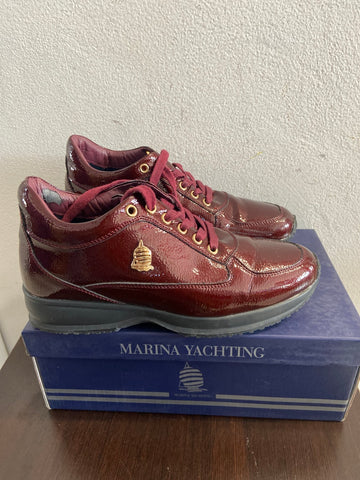 SNEAKERS M.YACHTING MIS.39 BORDEAUX VERNICE C/SCATOLO