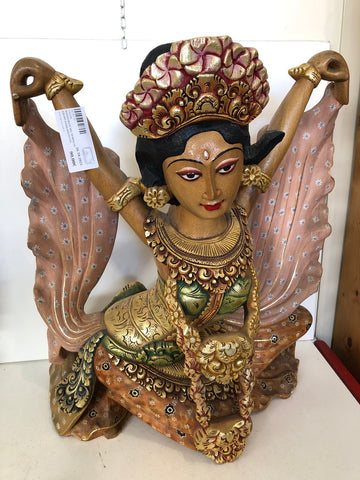 DANZATRICE DEL TEMPIO IN LEGNO H50XL40XP29 CM