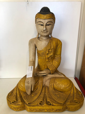 BUDDHA IN LEGNO H52XL40XP29 CM ( CON IMPERFEZIONE )