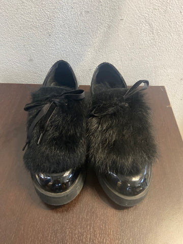 SCARPE BRACCIALINI MIS.37 NERO VERNICE C/RIPORTO PELLICCIA