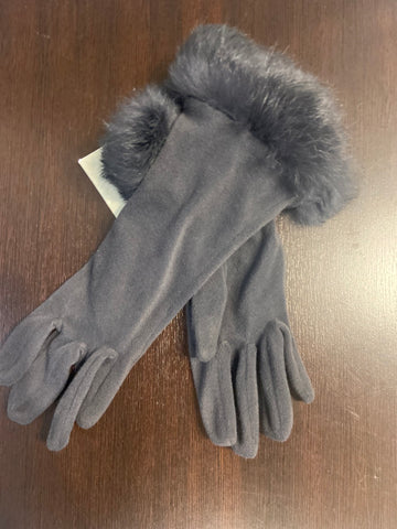 GUANTI GRIGI C/PELLICCIA