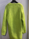 GIACCA CARDIGAN ZARA TGS GIALLO FLUO