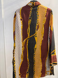 CAMICIA ZARA TGS NERO/MARRONE FANTASIA