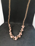 COLLANA DORATA C/PERLINE ROSA CIPRIA