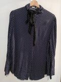 CAMICIA MANGO TGL BLU FANTASIA C/FIOCCO