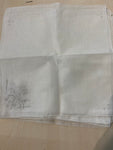 12 FAZZOLETTI IN COTONE BIANCO C/RICAMO