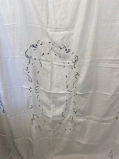 TOVAGLIA X12 MISTO LINO E COTONE BIANCO C/INTAGLIO +TOVAGLIOLI