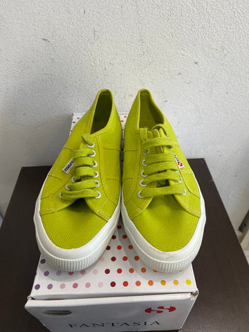 SCARPE SUPERGA MIS.39 VERDE ACIDO C/SCATOLO