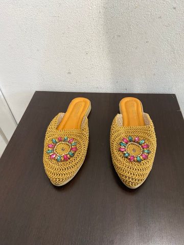 SABOT CONCEPT MIS.37 SENAPE C/PIETRE COLORATE/STRASS