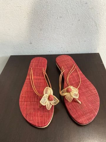 INFRADITO MIS.38 FIORE ROSSO/BEIGE