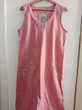 ABITO LUNGO BRIZZI SHOP TG.M ROSA IN RAMIE C/INTAGLIO