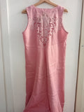 ABITO LUNGO BRIZZI SHOP TG.M ROSA IN RAMIE C/INTAGLIO