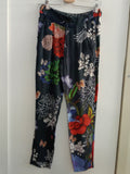 PANTALONE DESIGUAL TG.XS BLU C/FANTASIA FIORI