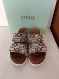 ZEPPE CINZIA SOFT MIS.39 BIANCO/MARRONE C/STRASS