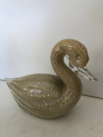 PAPERA IN VETRO STILE MURANO DORATA H15XL18XP8 CM