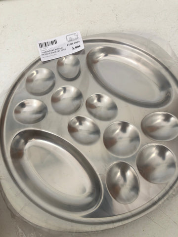 ANTIPASTIERA ROTONDA METALLO DIAMETRO 23 CM