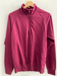 FELPA MEZZA ZIP TGS BORDEAUX