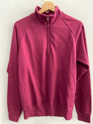 FELPA MEZZA ZIP TGS BORDEAUX