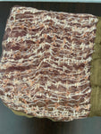 SCIARPA IN LANA SFRANGIATA ROSA/VERDE