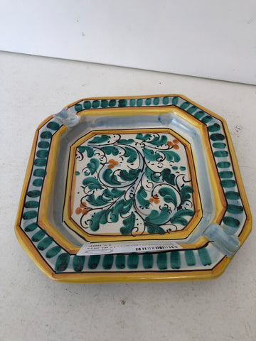 POSACENERE IN CERAMICA E BORIA CALTAGIRONE H2XL15XP15 CM