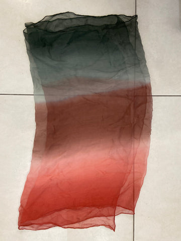 FOULARD SCIARPETTA ROSA/VERDE SFUMATO