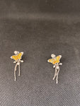 ORECCHINI PILGRIM FARFALLA GIALLA C/STRASS