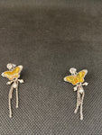 ORECCHINI PILGRIM FARFALLA GIALLA C/STRASS
