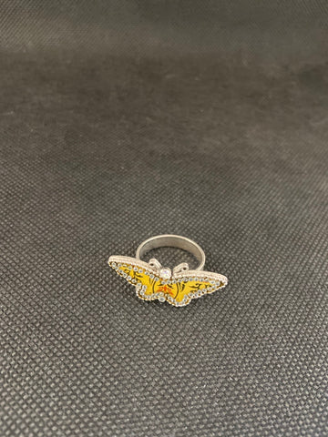 ANELLO PILGRIM GIALLO C/STRASS