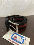 CINTURA UOMO INTRECCIATA NERO/ROSSO